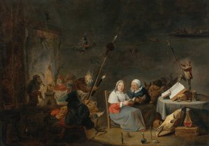 The witches' sabbath by Studio Of David Teniers The Younger Oil Painting