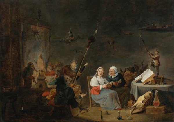 The witches' sabbath by Studio Of David Teniers The Younger - Hand-Painted Oil Painting Reproduction
