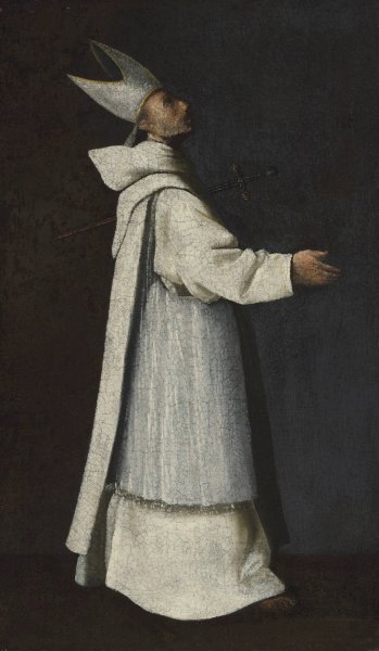 Don Sancho, Bishop of Toledo by Studio Of Francisco De Zurbaran - Hand-Painted Oil Painting Reproduction