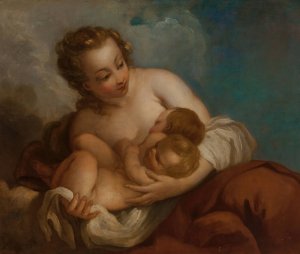 Allegory of Charity by Studio Of Francois Lemoyne Oil Painting
