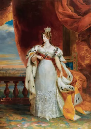 Portrait Of Empress Alexandra Fedorovna by Studio Of George Dawe Oil Painting