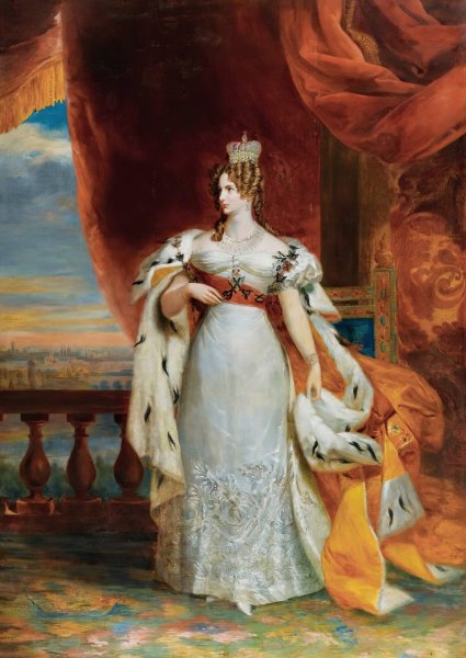 Portrait Of Empress Alexandra Fedorovna by Studio Of George Dawe - Hand-Painted Oil Painting Reproduction