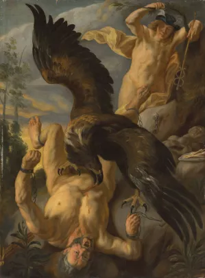 Prometheus Bound by Studio Of Jacob Jordaens Oil Painting