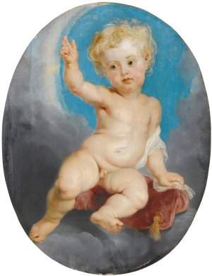 Christ Blessing by Studio Of Pieter Paul Rubens Oil Painting