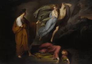 Dante And Virgil Meet Francesca Da Rimini And Paolo Malatesta by Style Of Ary Scheffer Oil Painting