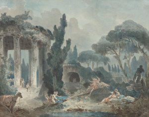 The Seesaw Oil painting by Style Of Hubert Robert