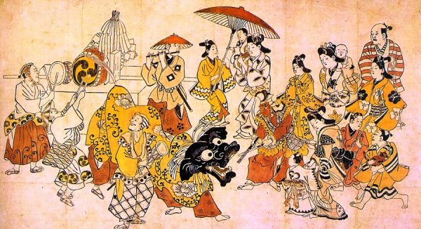 Main Product Photo of Lion Dance Painting by Sugimura Jihei