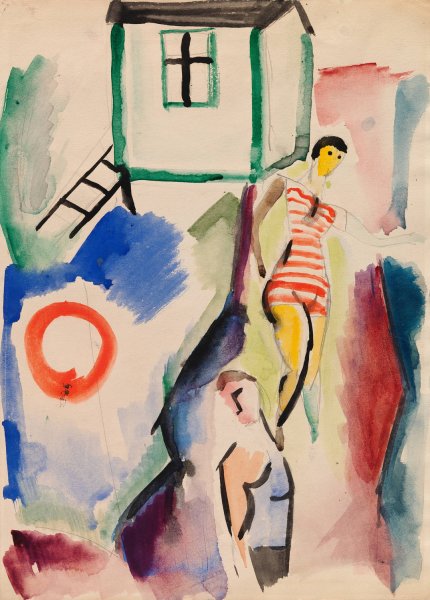 Beach 2  by Sulho Sipila - Hand-Painted Oil Painting Reproduction