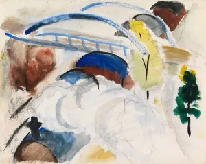 Train Oil painting by Sulho Sipila