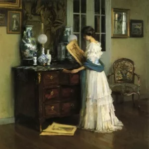 Woman in a French Interior by Susan Watkins Oil Painting
