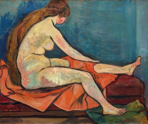 Nu assis de profil by Suzanne Valadon Oil Painting