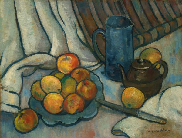 Main Product Photo of Pommes, Pichet Et Theiere  Painting by Suzanne Valadon