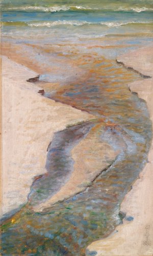 Mouth of the Stream by Suzette Holten Oil Painting