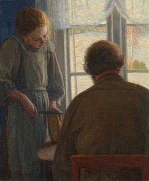The Meal by Sven Jorgensen Oil Painting