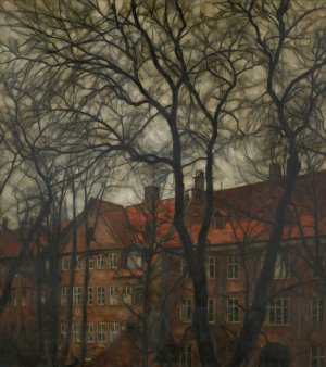 View Of Norregade, Copenhagen Oil painting by Svend Hammershoi
