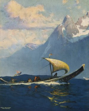Alaska Northern Pacific, North Coast Limited by Sydney Mortimer Laurence Oil Painting