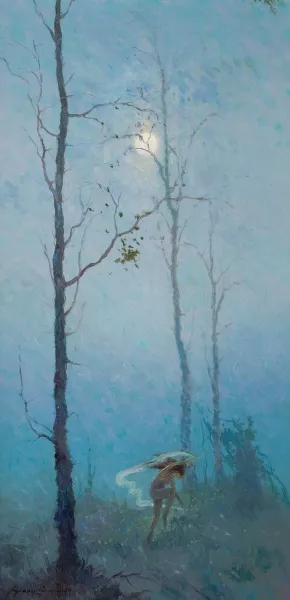 Keeping Warm by Sydney Mortimer Laurence Oil Painting