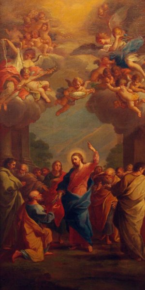 Christ Hands the Keys to St. Peter by Szymon Czechowicz Oil Painting