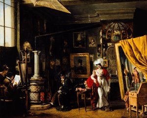 L'atelier du peintre T. B. Bitter by T. B. Bitter Oil Painting