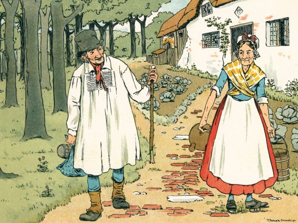 The old man who lived in a wood 01  by T. Butler-Stoney - Hand-Painted Oil Painting Reproduction