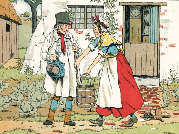 The old man who lived in a wood 02  by T. Butler-Stoney - Hand-Painted Oil Painting Reproduction