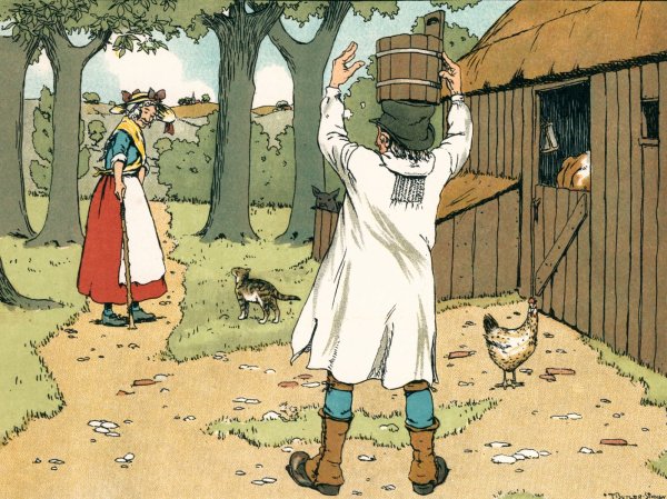 The old man who lived in a wood 05  by T. Butler-Stoney - Hand-Painted Oil Painting Reproduction