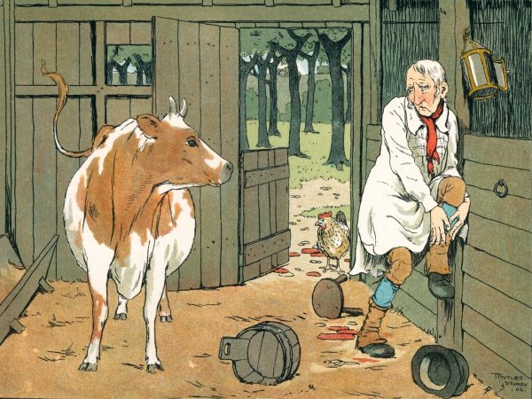 The old man who lived in a wood 06  by T. Butler-Stoney - Hand-Painted Oil Painting Reproduction