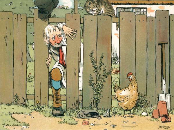The old man who lived in a wood 09  by T. Butler-Stoney - Hand-Painted Oil Painting Reproduction