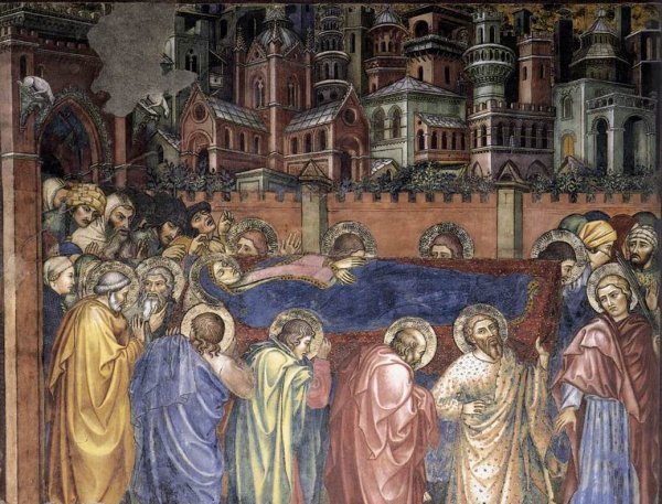 The Funeral of the Virgin by Taddeo Di Bartolo - Hand-Painted Oil Painting Reproduction