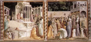 Life of the Virgin Detail by Taddeo Gaddi - Oil Painting Reproduction