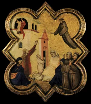 St Francis Restoring a Boy to Life by Taddeo Gaddi - Oil Painting Reproduction