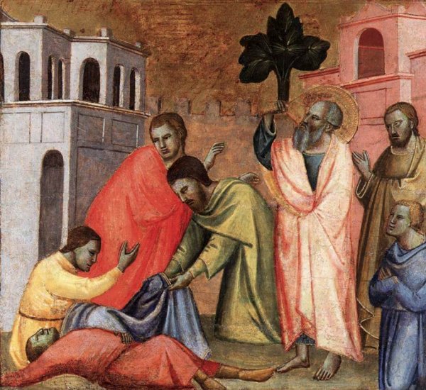 Main Product Photo of St John the Evangelist Drinking from the Poisoned Cup Painting by Taddeo Gaddi