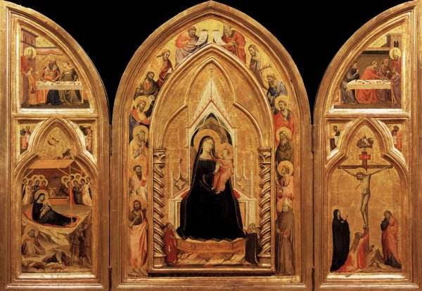 Main Product Photo of Triptych Interior Painting by Taddeo Gaddi