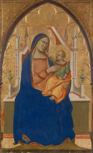 Virgin and Child Enthroned by Taddeo Gaddi Oil Painting