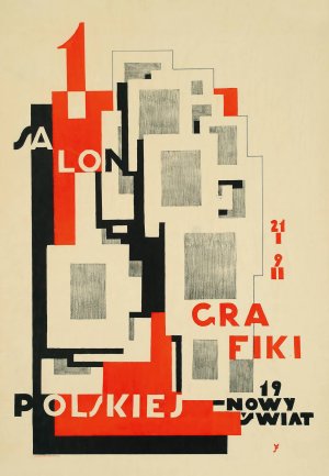 1 Salon Grafiki Polskiej. 21 I - 9 II. Nowy Swiat 19 Oil painting by Tadeusz Cieslewski