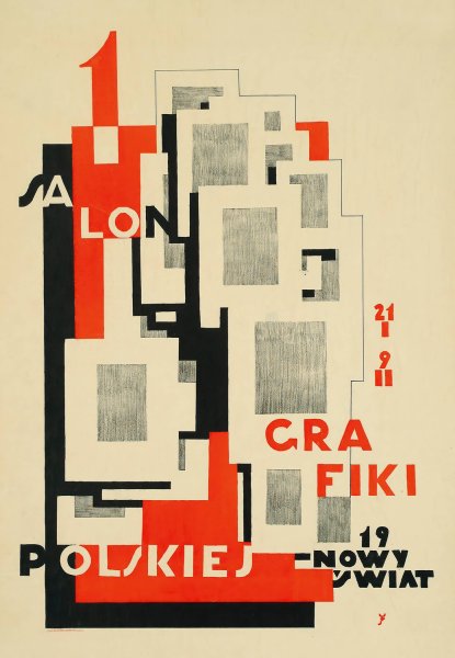 1 Salon Grafiki Polskiej. 21 I - 9 II. Nowy Swiat 19  by Tadeusz Cieslewski - Hand-Painted Oil Painting Reproduction