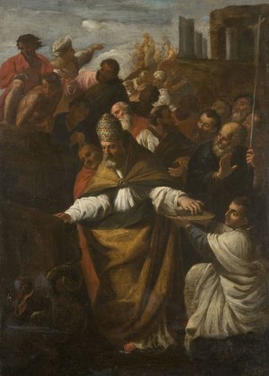 Miracle of the Church by Tadeusz Kuntze-Konicz Oil Painting