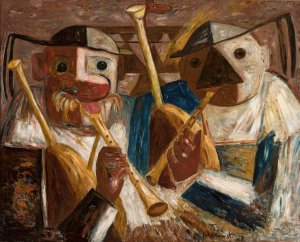 Bagpiper by Tadeusz Makowski Oil Painting