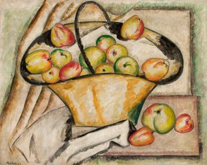 Basket with apples by Tadeusz Makowski Oil Painting