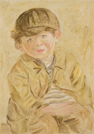 Boy in a visored cap by Tadeusz Makowski Oil Painting