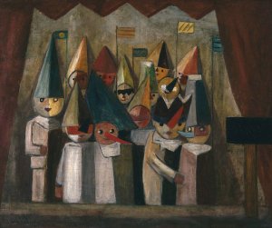 Children's theatre by Tadeusz Makowski Oil Painting