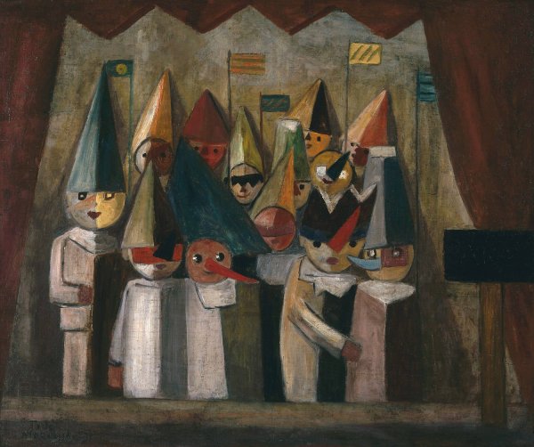 Children's theatre  by Tadeusz Makowski - Hand-Painted Oil Painting Reproduction