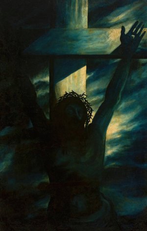 Christ on the Cross by Tadeusz Makowski Oil Painting
