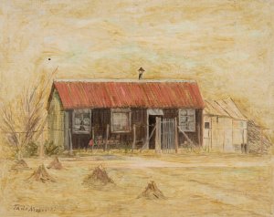 Domek Oil painting by Tadeusz Makowski