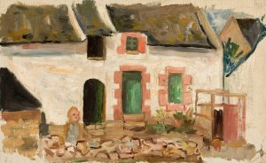 Dziecko przed domem by Tadeusz Makowski Oil Painting
