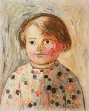 Dziewczynka z rumianym policzkiem by Tadeusz Makowski Oil Painting