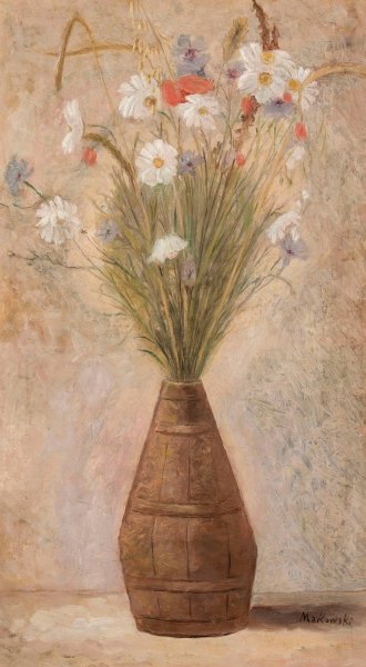 Field flowers  by Tadeusz Makowski - Hand-Painted Oil Painting Reproduction