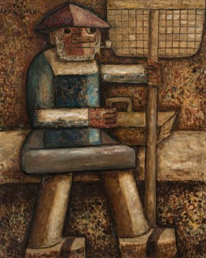 Fisherman by Tadeusz Makowski Oil Painting