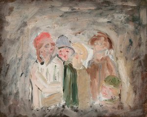 Five Children by Tadeusz Makowski Oil Painting