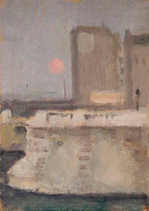 Fragment of a city in a fog by Tadeusz Makowski Oil Painting
